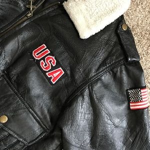 Vintage boys leather jacket